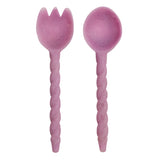 Rose Salad Servers - Orchid