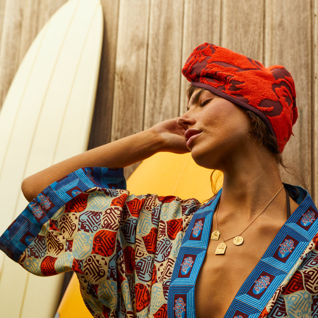 Rosalia Hair Wrap - Flame