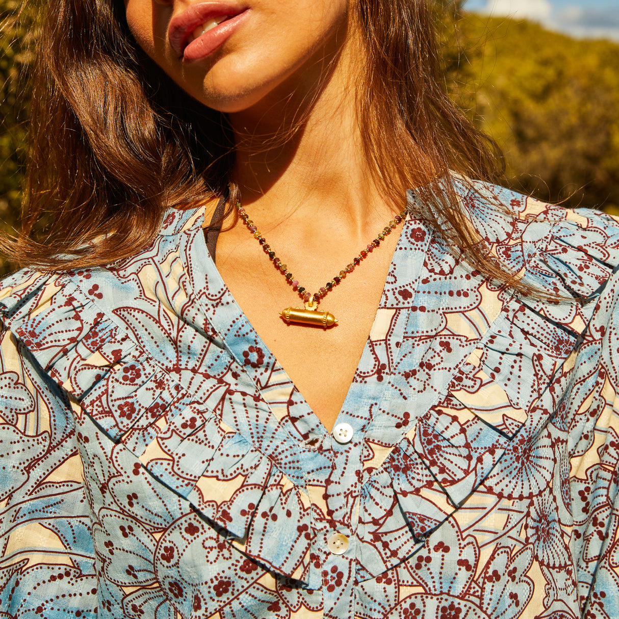 Taj Necklace - Multi Tourmaline