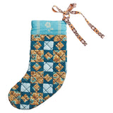 Magnolia Patchwork Stocking - Turquoise