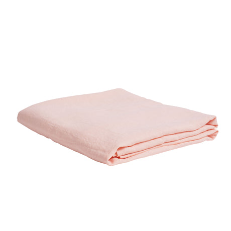 Blush French Flax Linen Flat Sheet