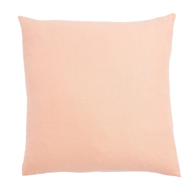 Peach Puff French Flax Linen Euro Pillowcase Set 