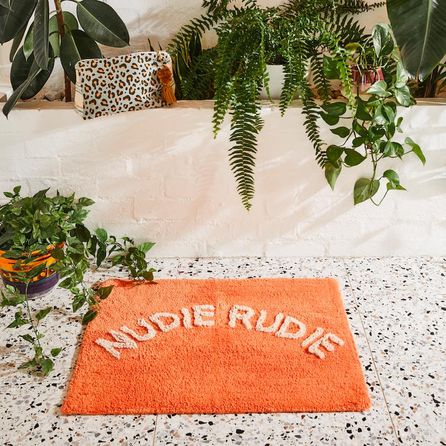 Tula Nudie Bath Mat in Tangerine