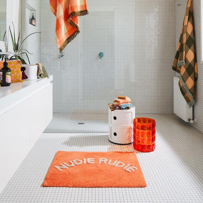 Tula Nudie Bath Mat in Tangerine