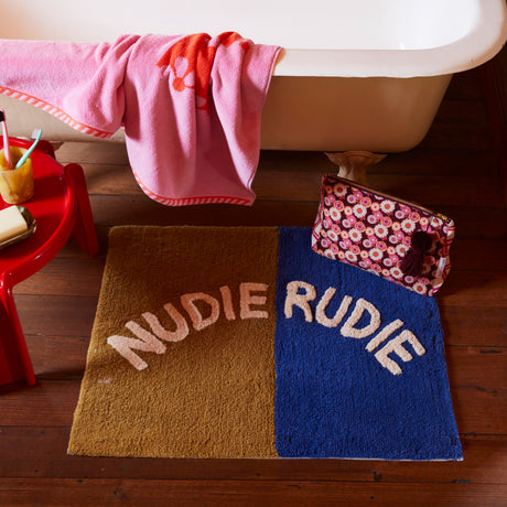 Sage x Clare Celeste Collection Tula Nudie Bath Mat Cobalt